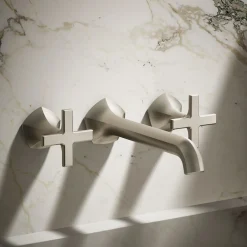 Wall-mount bathroom sink faucet Cross handle trim, 1.2 gpm^Kohler Online