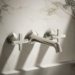 Wall-mount bathroom sink faucet Cross handle trim, 1.2 gpm^Kohler Online