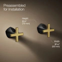 Wall-mount bathroom sink faucet Cross handle trim, 1.2 gpm^Kohler Online