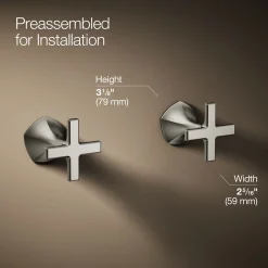 Wall-mount bathroom sink faucet Cross handle trim, 1.2 gpm^Kohler Online