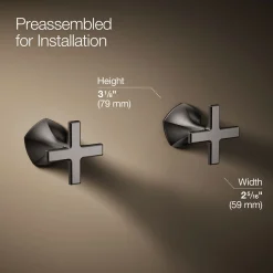 Wall-mount bathroom sink faucet Cross handle trim, 1.2 gpm^Kohler Online