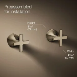 Wall-mount bathroom sink faucet Cross handle trim, 1.2 gpm^Kohler Online
