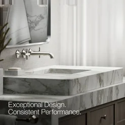 Wall-mount bathroom sink faucet Cross handle trim, 1.2 gpm^Kohler Online