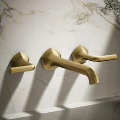 Wall-mount bathroom sink faucet Lever handle trim, 1.2 gpm^Kohler Hot