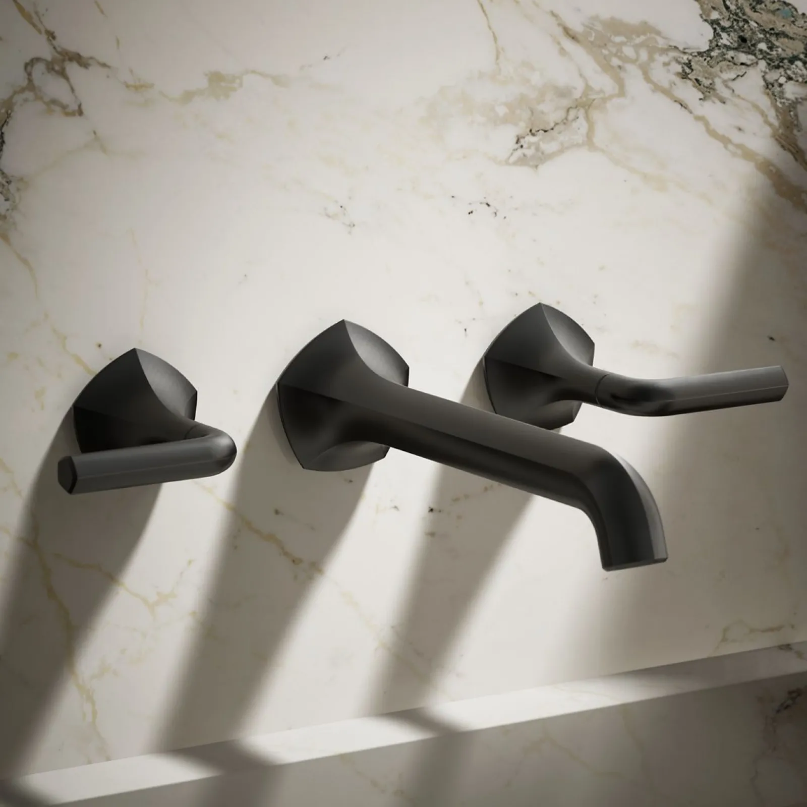Wall-mount bathroom sink faucet Lever handle trim, 1.2 gpm^Kohler Hot