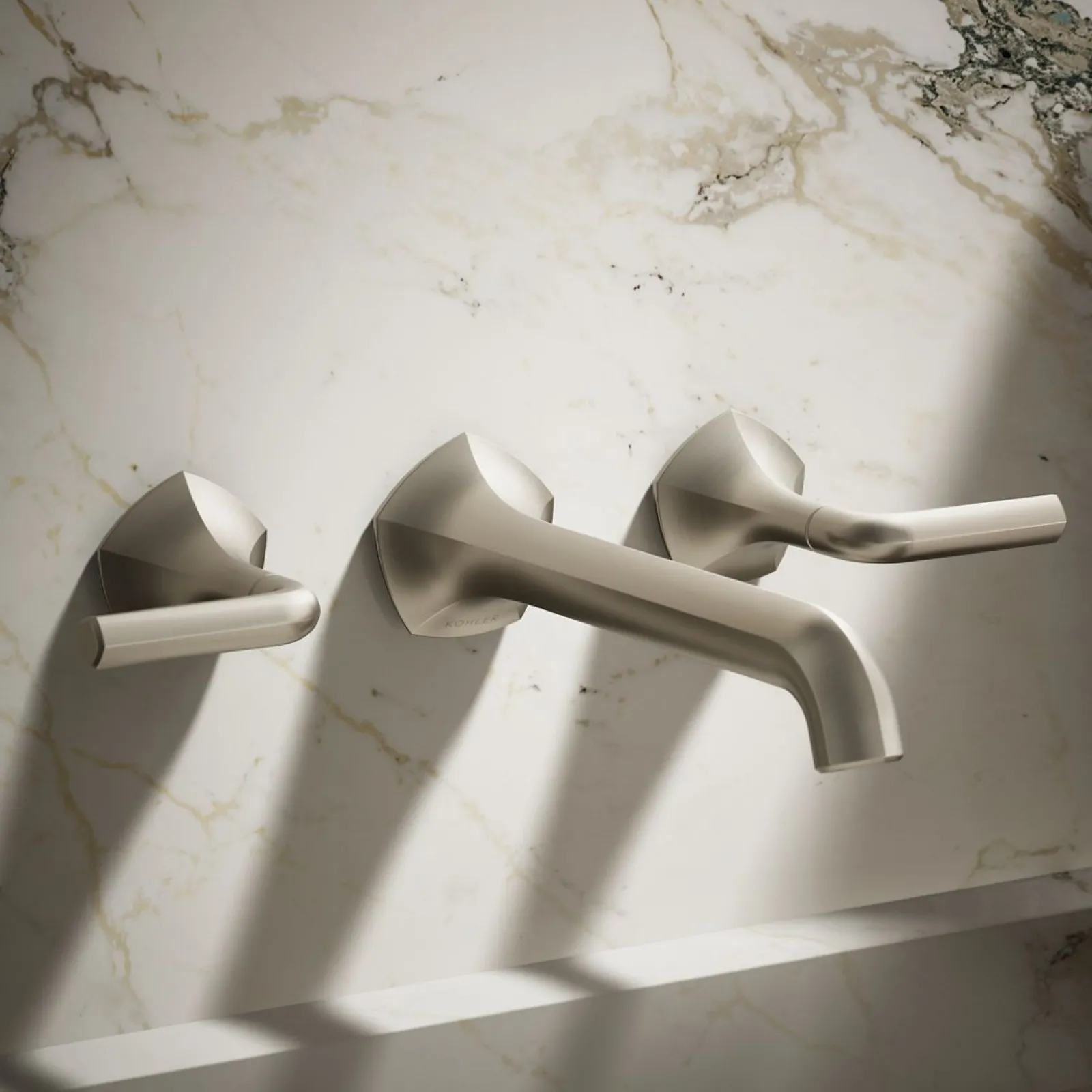 Wall-mount bathroom sink faucet Lever handle trim, 1.2 gpm^Kohler Hot