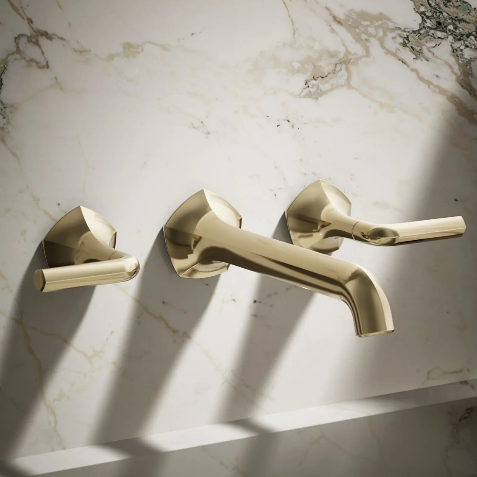 Wall-mount bathroom sink faucet Lever handle trim, 1.2 gpm^Kohler Hot
