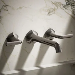 Wall-mount bathroom sink faucet Lever handle trim, 1.2 gpm^Kohler Hot