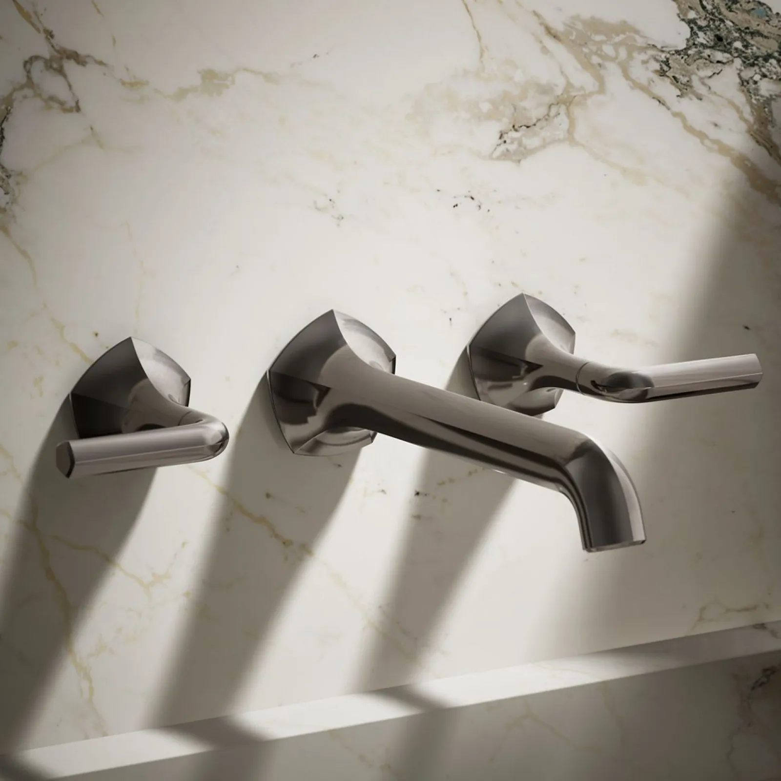 Wall-mount bathroom sink faucet Lever handle trim, 1.2 gpm^Kohler Hot