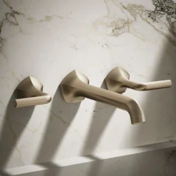 Wall-mount bathroom sink faucet Lever handle trim, 1.2 gpm^Kohler Hot