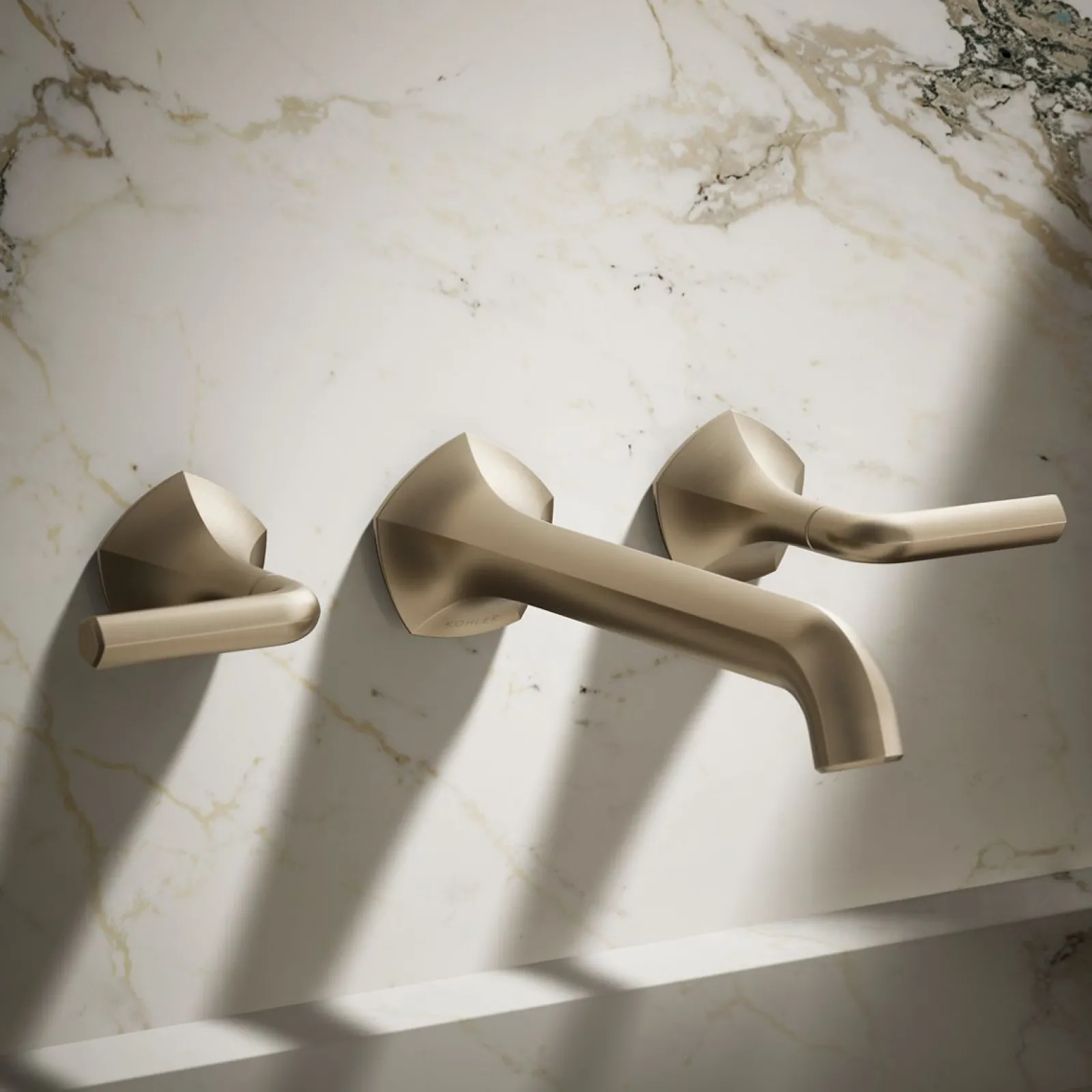 Wall-mount bathroom sink faucet Lever handle trim, 1.2 gpm^Kohler Hot