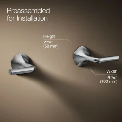 Wall-mount bathroom sink faucet Lever handle trim, 1.2 gpm^Kohler Hot