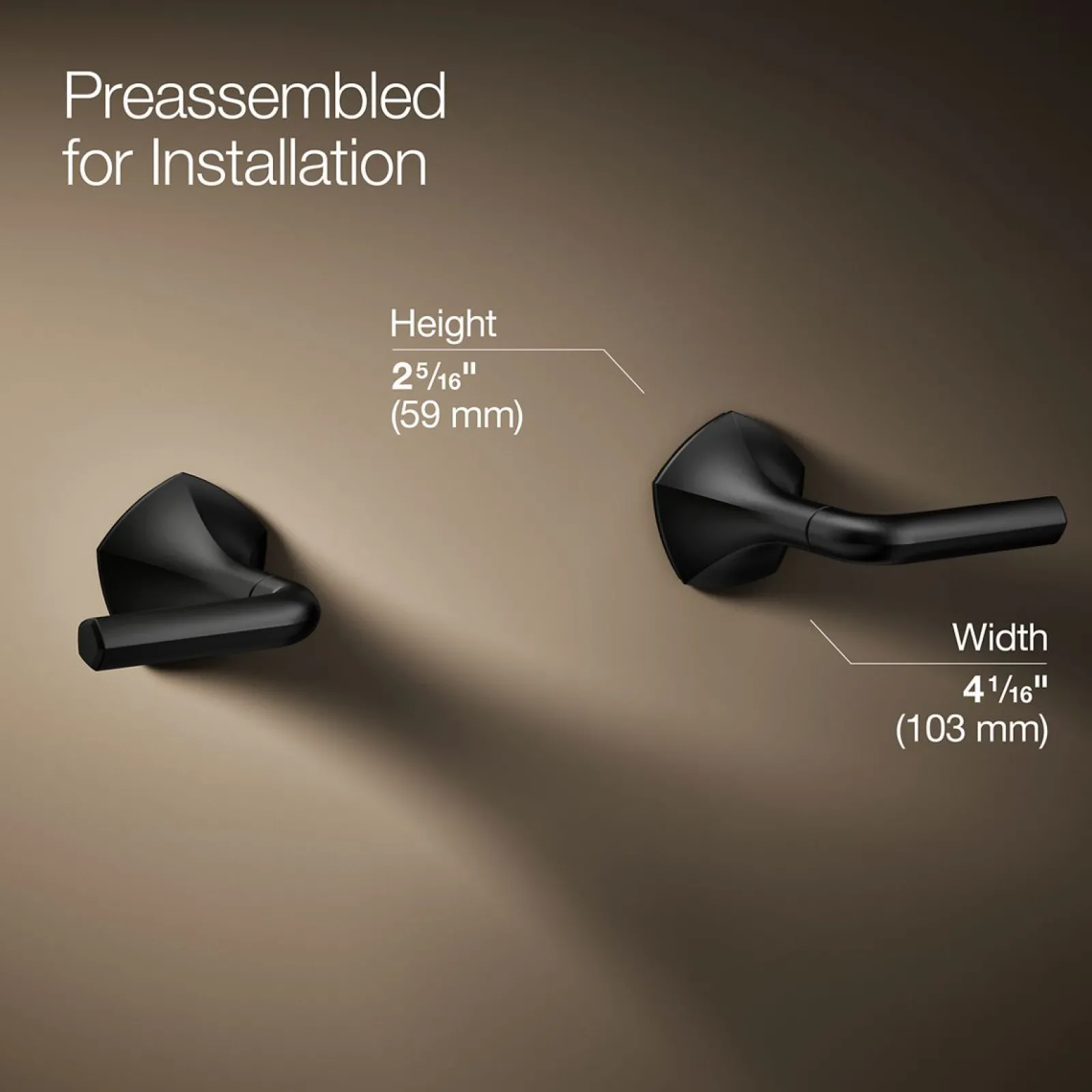 Wall-mount bathroom sink faucet Lever handle trim, 1.2 gpm^Kohler Hot
