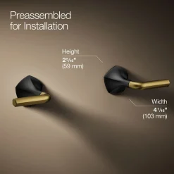 Wall-mount bathroom sink faucet Lever handle trim, 1.2 gpm^Kohler Hot