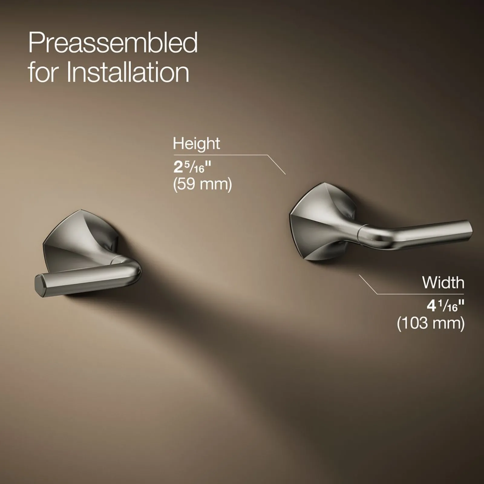 Wall-mount bathroom sink faucet Lever handle trim, 1.2 gpm^Kohler Hot