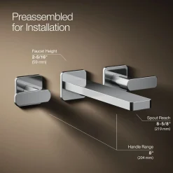 Wall-mount bathroom sink faucet trim, 1.2 gpm^Kohler Clearance