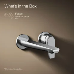 Wall-mount bathroom sink faucet, 1.2 gpm^Kohler New