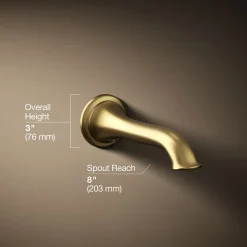 Wall-mount bath spout with flare design^Kohler Online