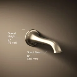 Wall-mount bath spout with flare design^Kohler Online