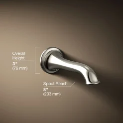 Wall-mount bath spout with flare design^Kohler Online