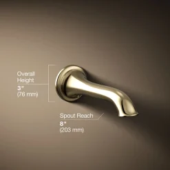 Wall-mount bath spout with flare design^Kohler Online
