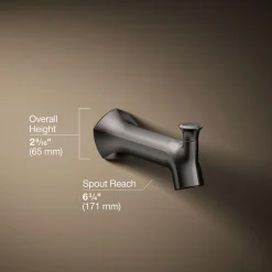 Wall-mount bath spout with Straight design and diverter^Kohler Best