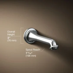 Wall-mount bath spout with turned design^Kohler Discount