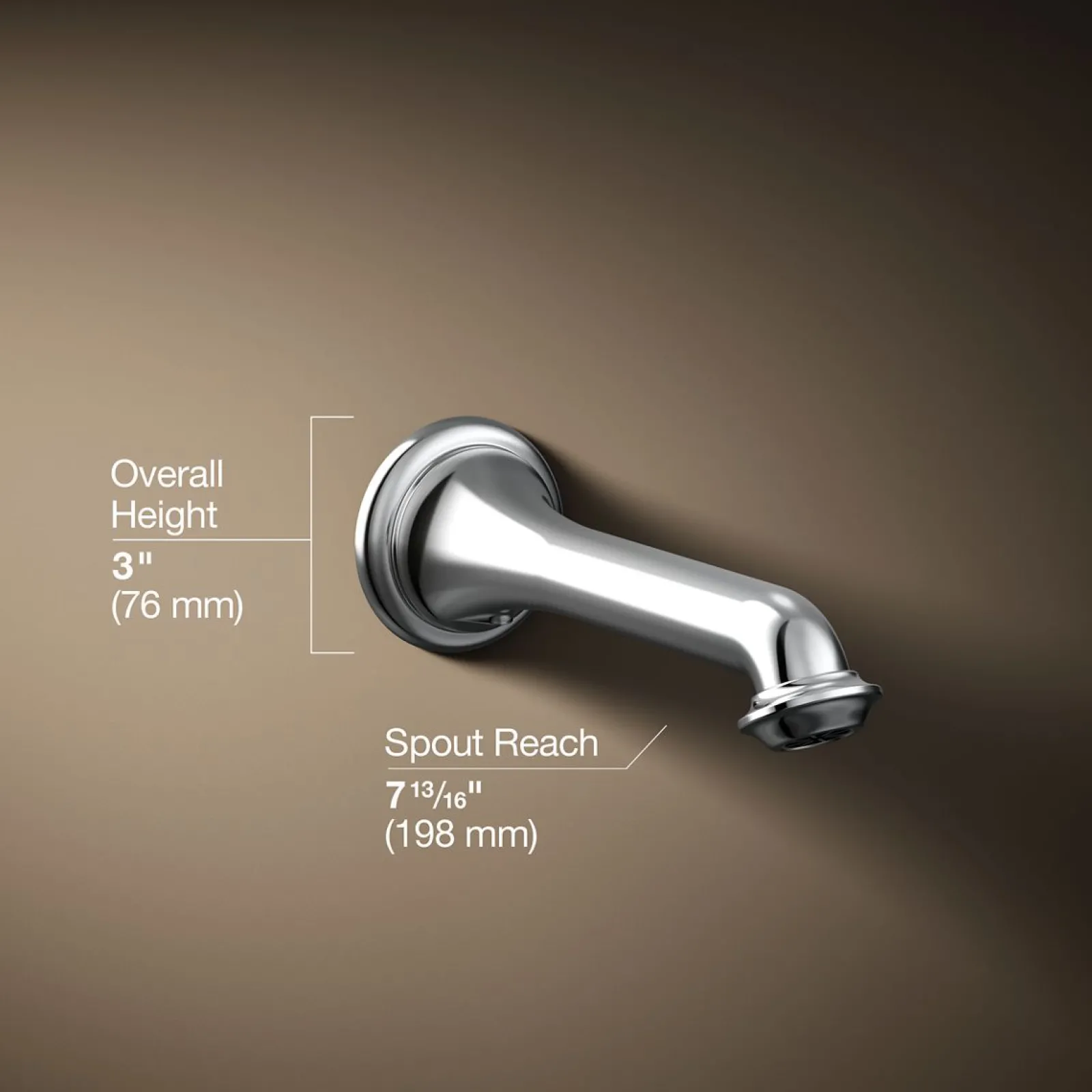 Wall-mount bath spout with turned design^Kohler Discount