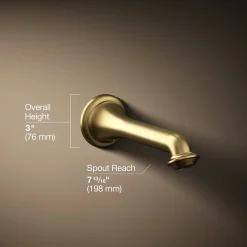Wall-mount bath spout with turned design^Kohler Discount
