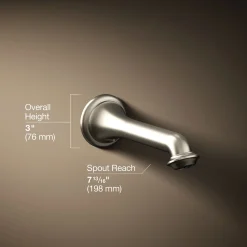 Wall-mount bath spout with turned design^Kohler Discount