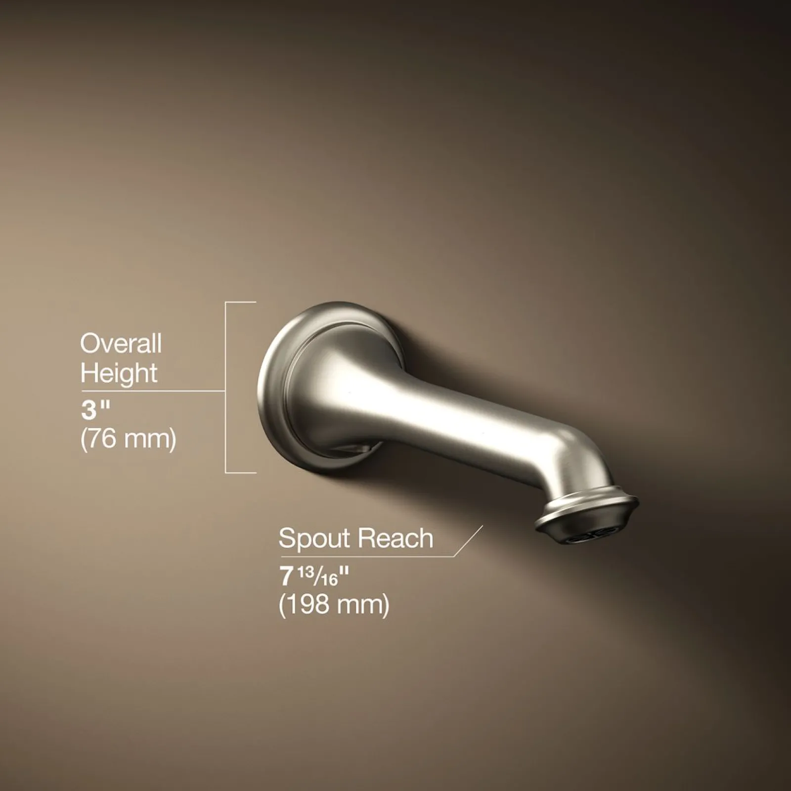 Wall-mount bath spout with turned design^Kohler Discount