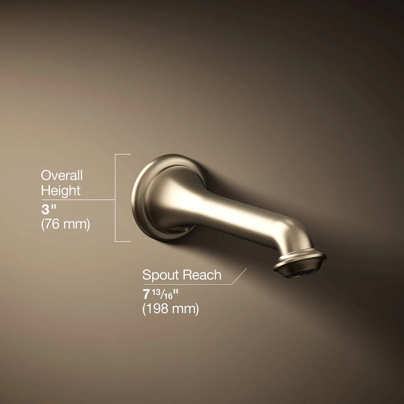 Wall-mount bath spout with turned design^Kohler Discount