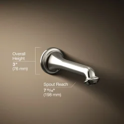 Wall-mount bath spout with turned design^Kohler Discount