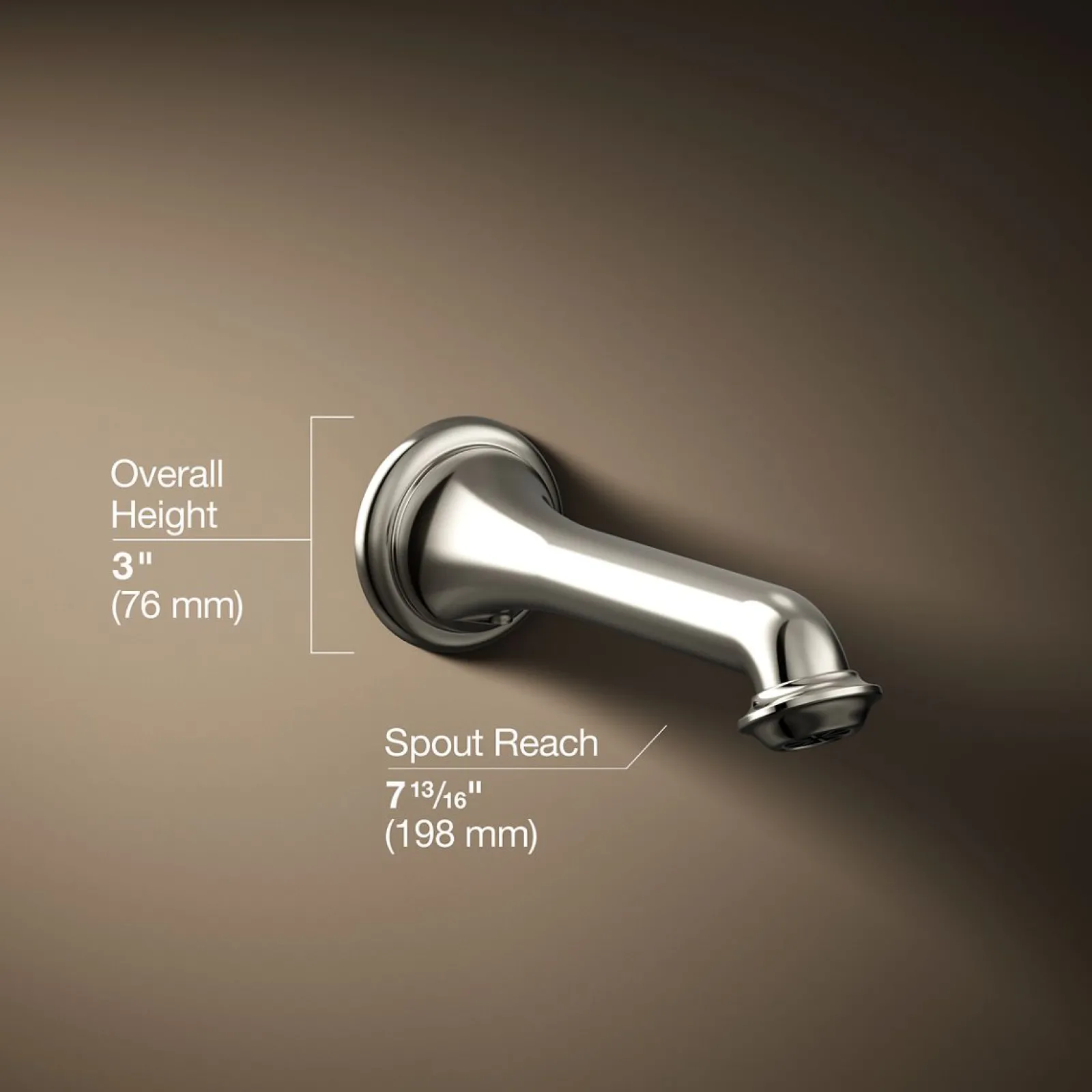 Wall-mount bath spout with turned design^Kohler Discount