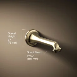 Wall-mount bath spout with turned design^Kohler Discount