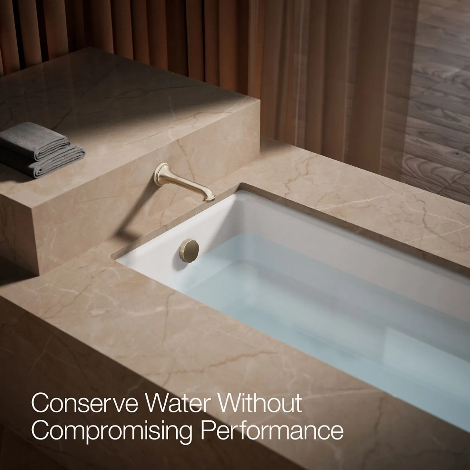 Wall-mount bath spout with turned design^Kohler Discount