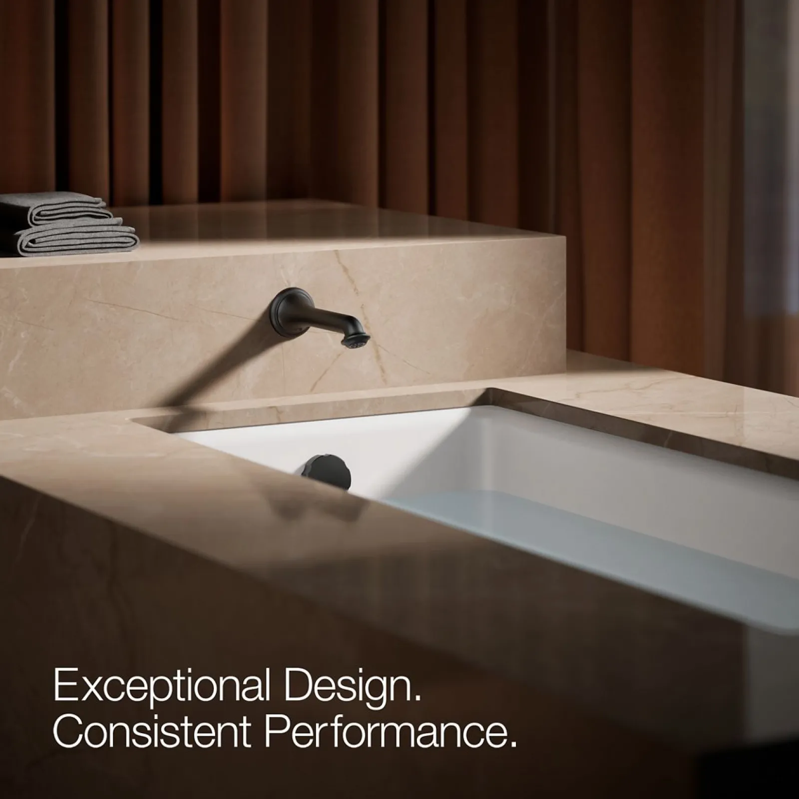 Wall-mount bath spout with turned design^Kohler Discount