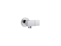 Wall-mount handshower holder with supply elbow and check valve^Kohler