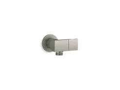 Wall-mount handshower holder with supply elbow and check valve^Kohler