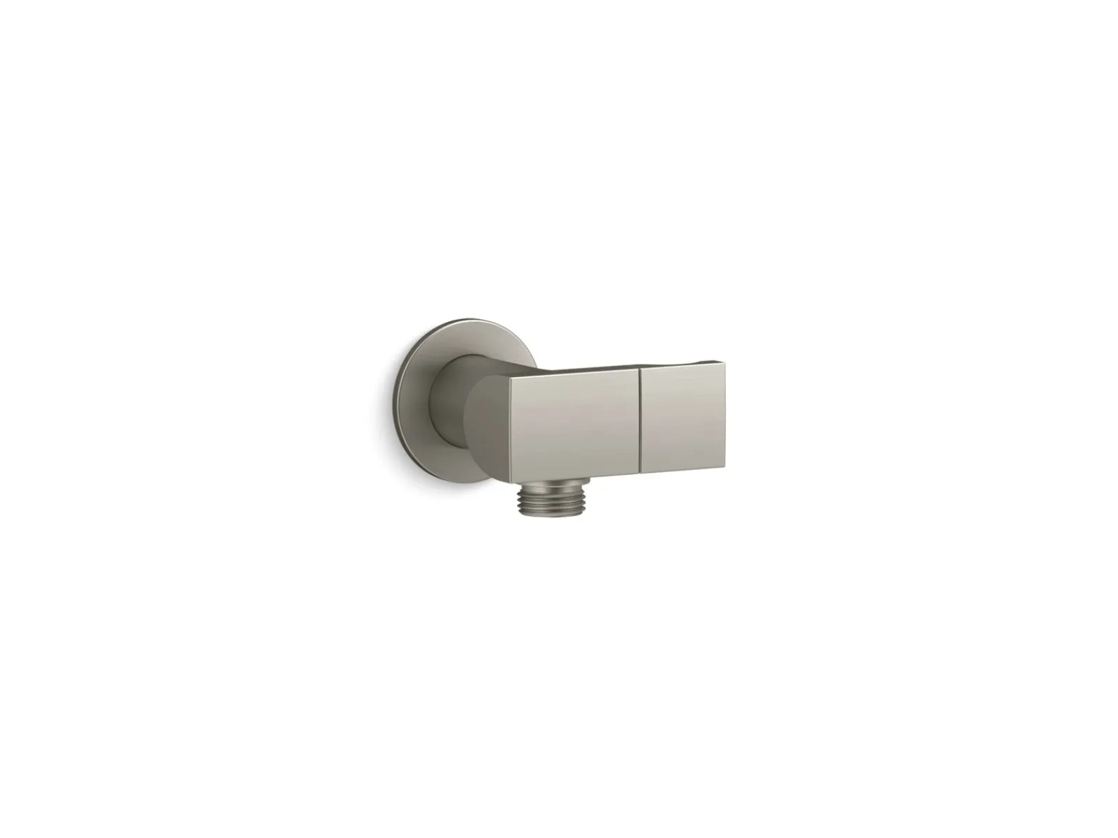Wall-mount handshower holder with supply elbow and check valve^Kohler