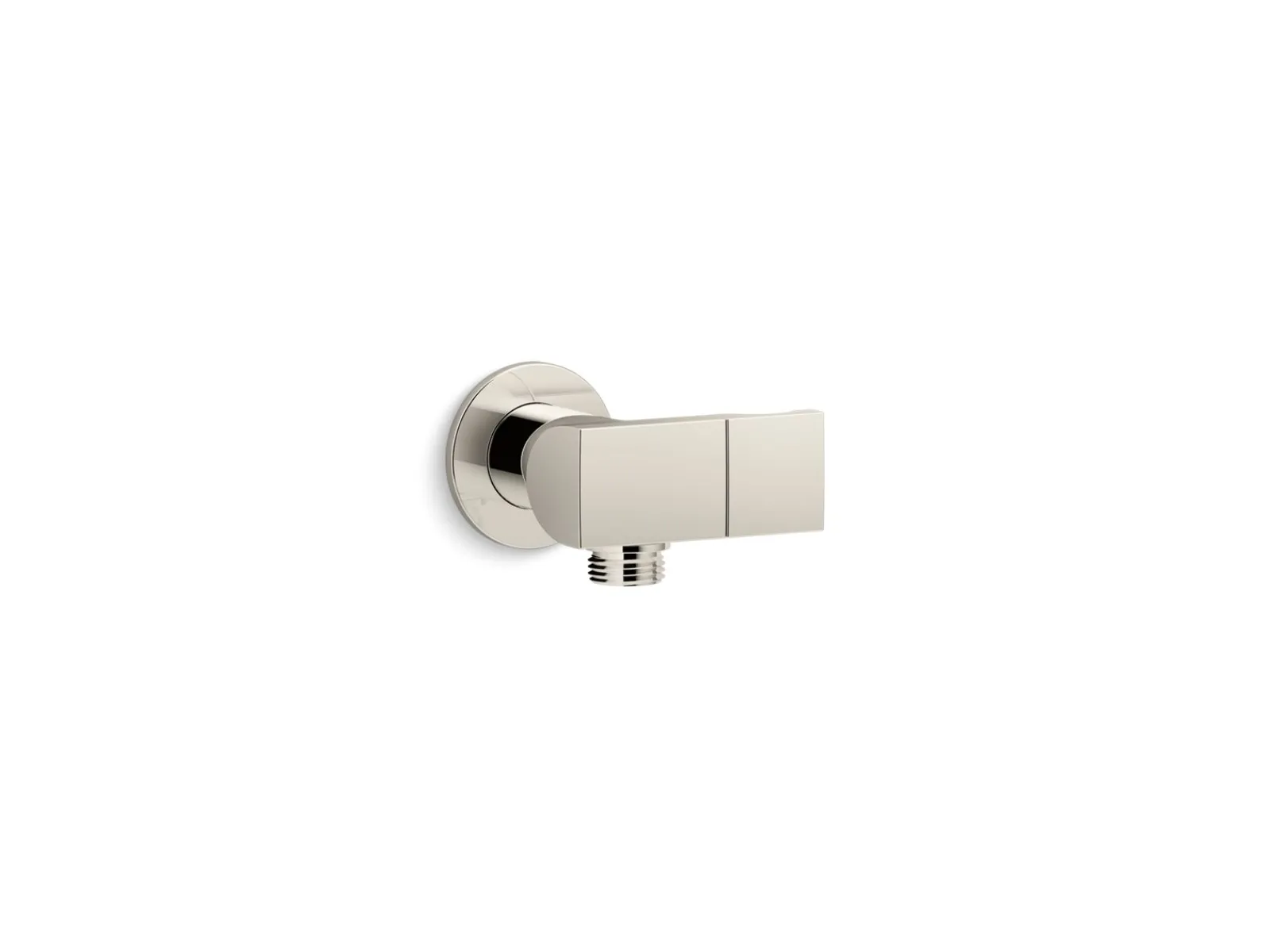 Wall-mount handshower holder with supply elbow and check valve^Kohler