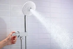 Wall-mount handshower holder with supply elbow and volume control^Kohler Clearance