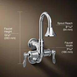 Wall-mount lavatory faucet, 1.2 gpm^Kohler Discount