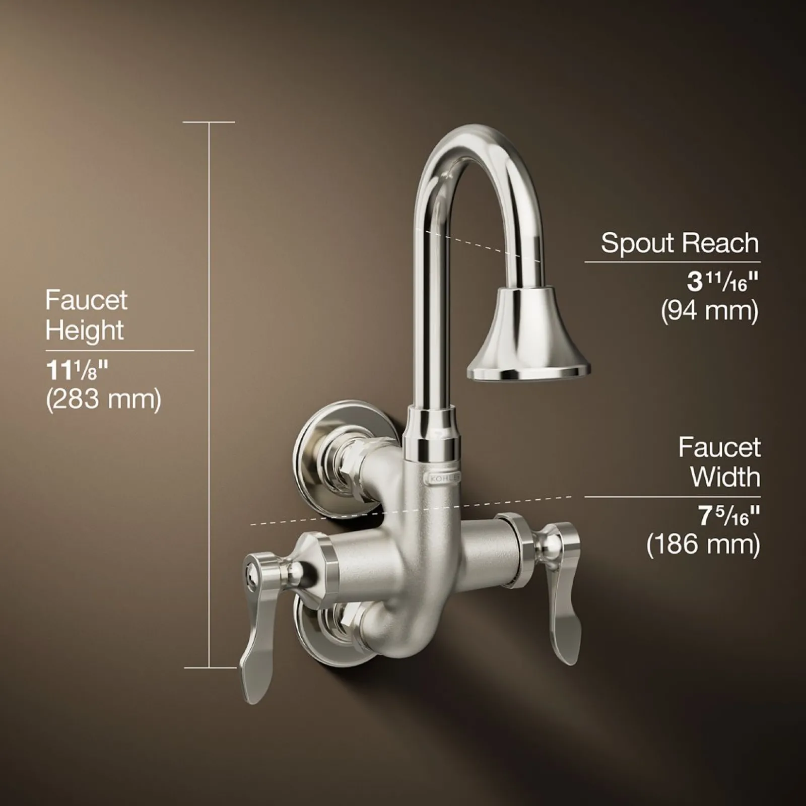 Wall-mount lavatory faucet, 1.2 gpm^Kohler Discount