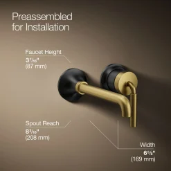 Wall-mount single-handle bathroom sink faucet, 1.2 gpm^Kohler Best