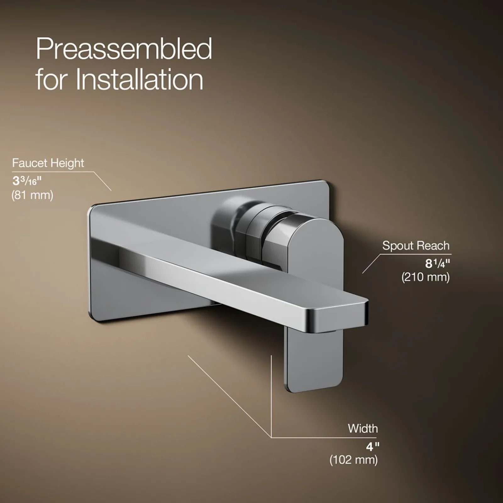 Wall-mount single-handle bathroom sink faucet, 1.2 gpm^Kohler Sale