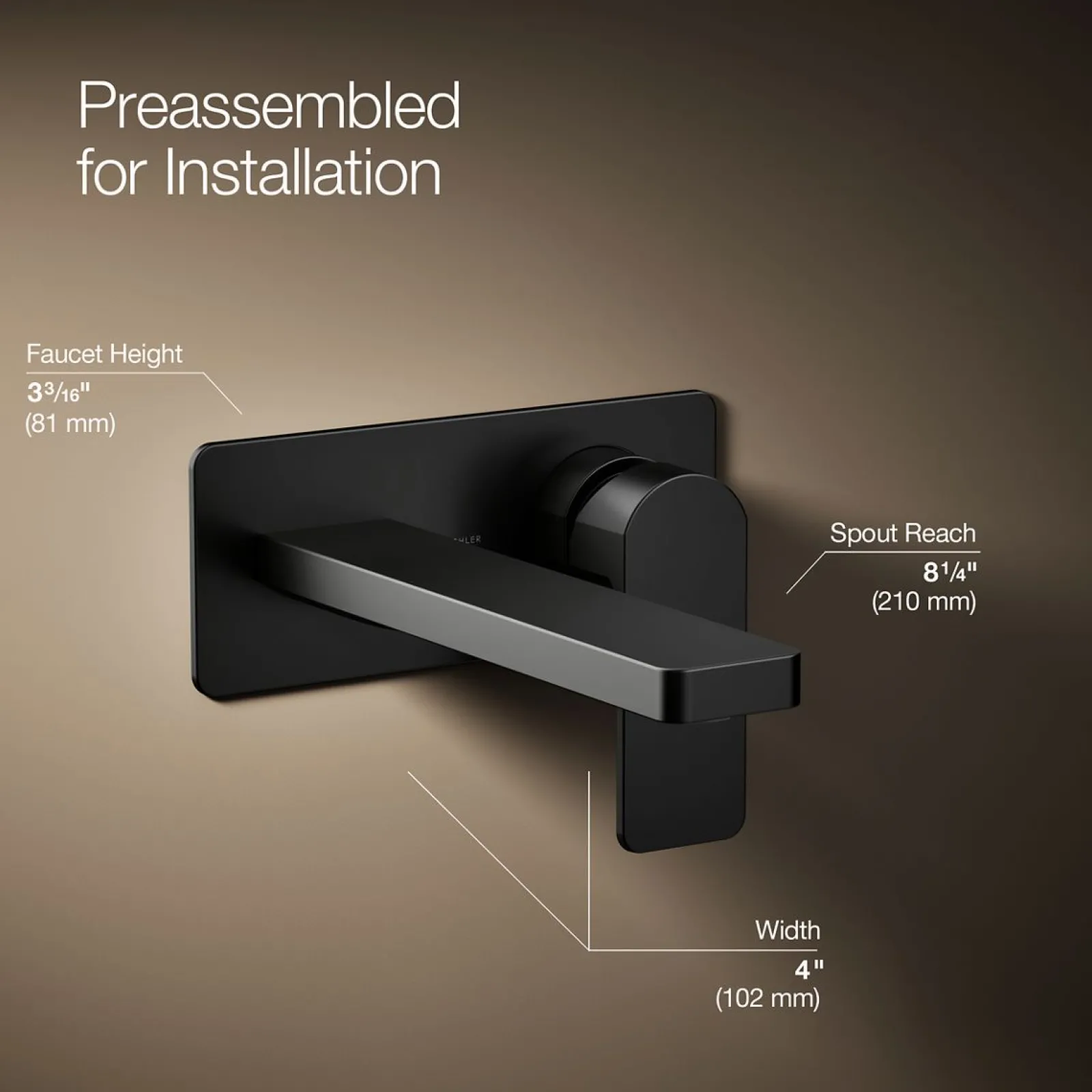 Wall-mount single-handle bathroom sink faucet, 1.2 gpm^Kohler Sale
