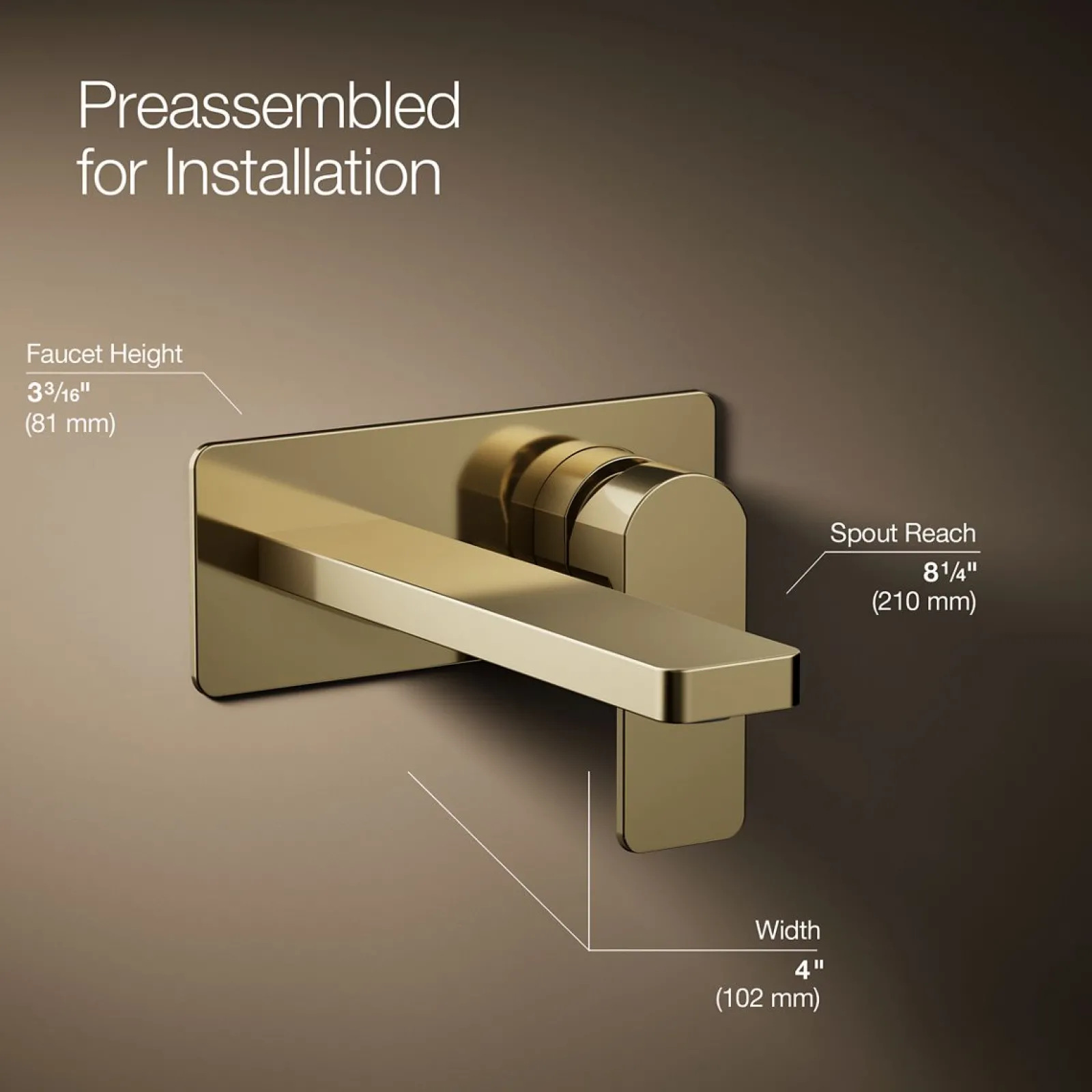 Wall-mount single-handle bathroom sink faucet, 1.2 gpm^Kohler Sale