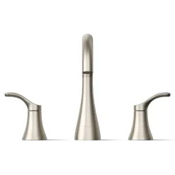 Widespread bathroom sink faucet, 0.5 gpm^Kohler