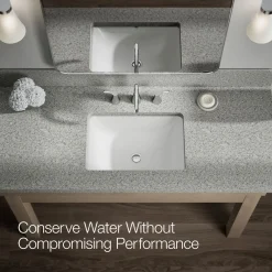 Widespread bathroom sink faucet, 0.5 gpm^Kohler